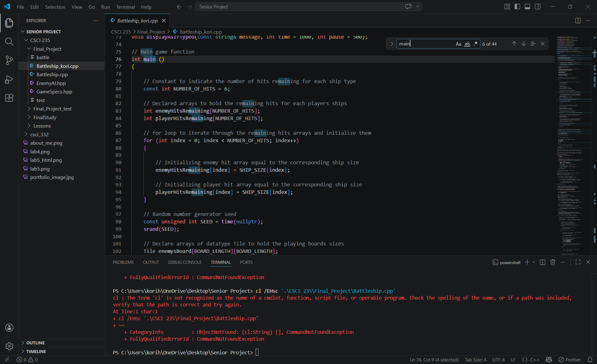 Project 2 Thumbnail main_function